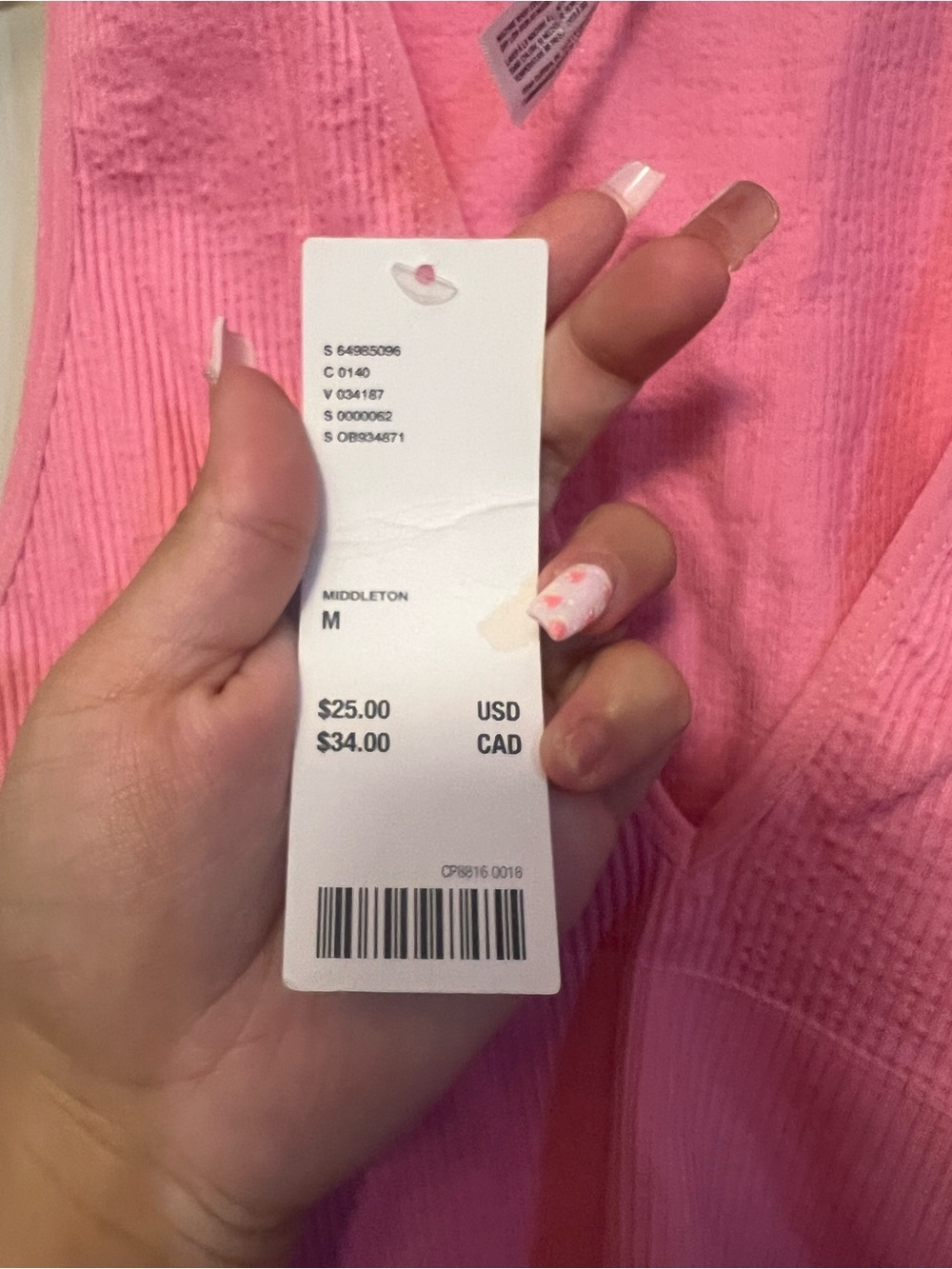 Urban outfitters Hailey seamless ribbed knit top pink - Picture 2 of 3